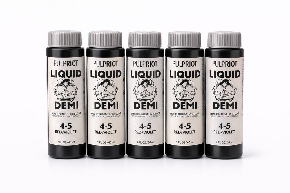 Pulp Riot Liquid Demi 4-5 Red Violet Hair Color 2oz 60ml x5